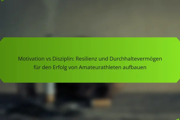 Motivation vs Disziplin: Resilienz und Durchhaltevermögen für den Erfolg von Amateurathleten aufbauen